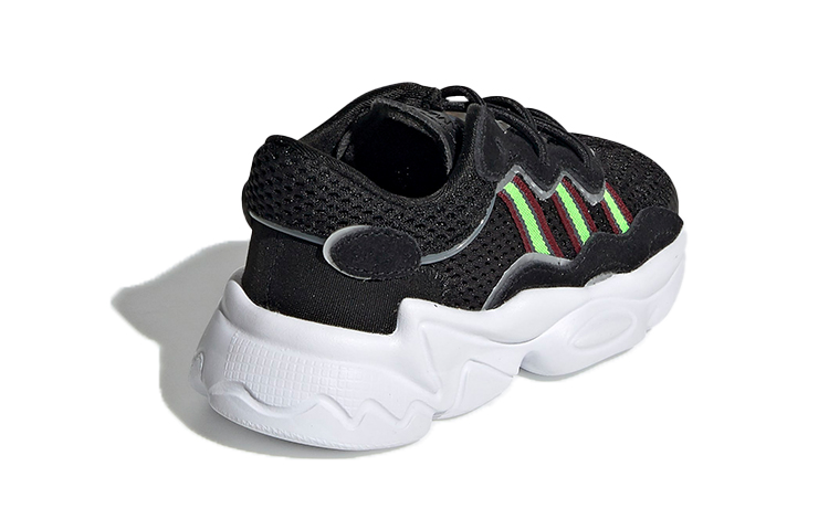 Детские кроссовки adidas Ozweego (черно-зелено-красные) — 黑/绿/酒红 — фото 5