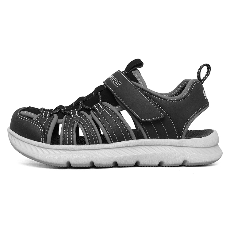 Детские сандалии Skechers C-Flex Sandal (серо-черные)