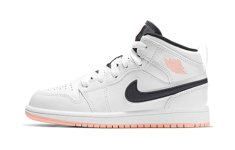 Кроссовки Jordan Air Jordan 1 Mid (бело-черно-розовые)