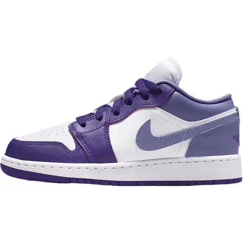 Jordan Air Jordan 1 Leather Low top Kids' Skateboarding Shoes Palace Purple Unisex