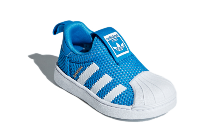 детские кеды adidas originals Superstar 360 I (бело-синие) — фото 3