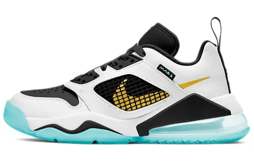 Jordan Mars 270 Low synthetic leather mesh comfortable and versatile GS wear-resistant and breathable low-top basketball shoes black and white blue same style for men and women
