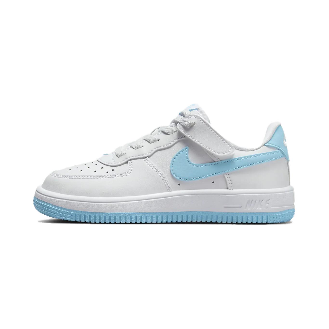 Детские кеды Nike Force 1 Low EasyOn PS (бело-синие)