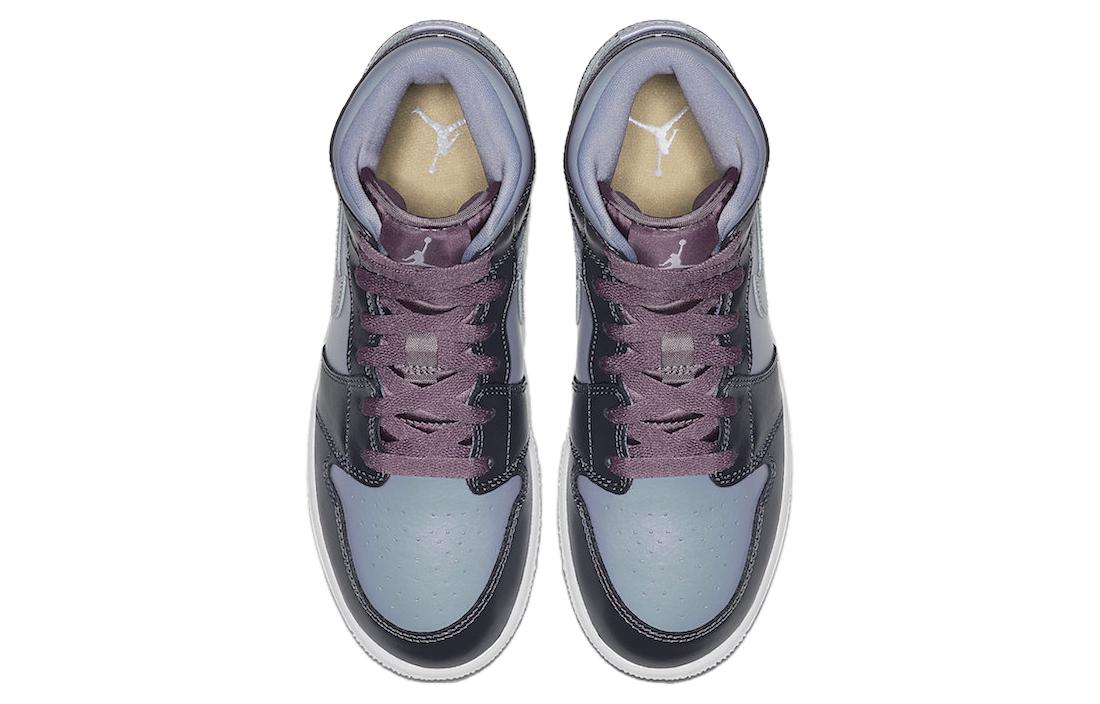 Подростковые кроссовки Jordan Air Jordan 1 Mid GS (фиолетовые) — фото 6