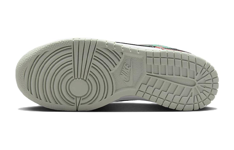 Кеды Nike NikeDunk Low Plaid GS (белый / красный / зеленый) — Белый / красный / зелёный — фото 6