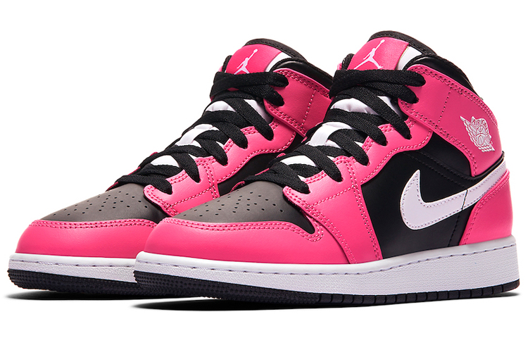 Кеды Jordan JordanAir 1 Mid "Pinksicle" (черно-розовые) — Чёрныйрозовый — фото 6