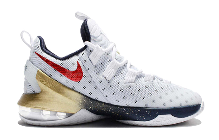 Кроссовки Nike NikeLebron 13 GS (белый / красный) — фото 2