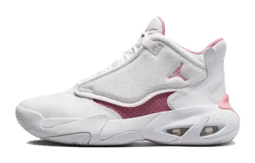 Jordan Max Aura 4 GS Slip Resistant Anti Kick Mid top Basketball Shoes White Pink Unisex