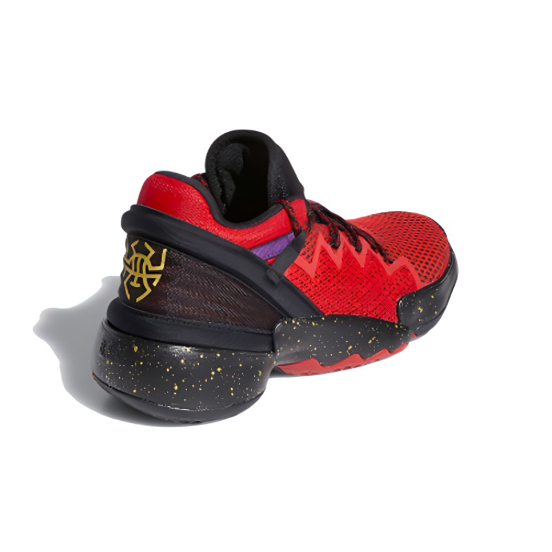 Детские кроссовки adidas D.O.N. Issue #2 J (черно-красно-золотой) — фото 5