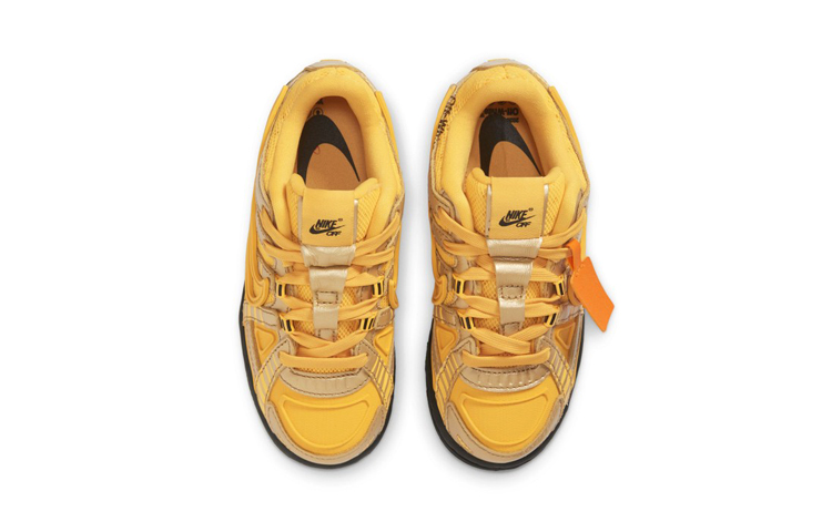 Детские кеды OFF-WHITE x Nike Rubber Dunk University Gold (черно-золотые) — Чёрныйзолотой — фото 5