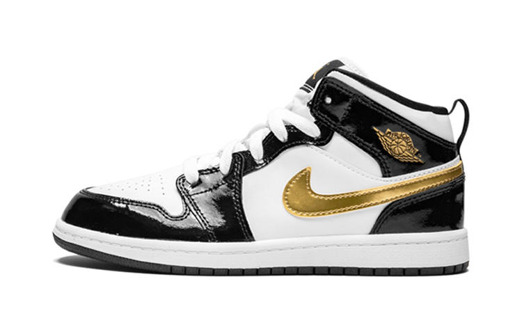 Детские кроссовки Jordan Air Jordan 1 (черно-золотые)