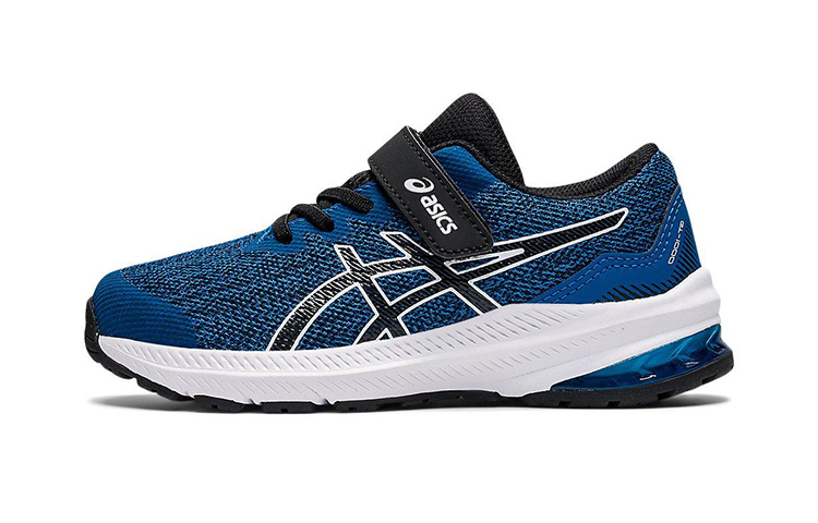 Asics GT-1000 11 Flexible fit, comfortable, light, energetic and stable for daily outdoor sports, wear-resistant and breathable, low-cut children's running shoes, blue, small and medium-sized children