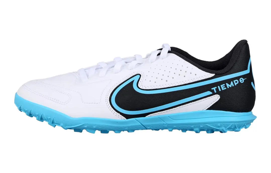 Nike Slip Resistant Cushioning Abrasion Resistant Low top Kids' Soccer Shoes Blue White Kids'