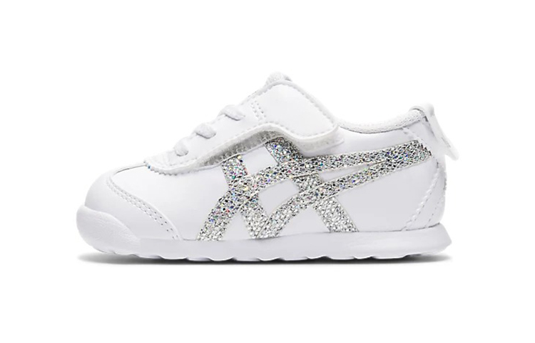 Детские кеды Onitsuka Tiger Mexico 66 (бело-серебристые)