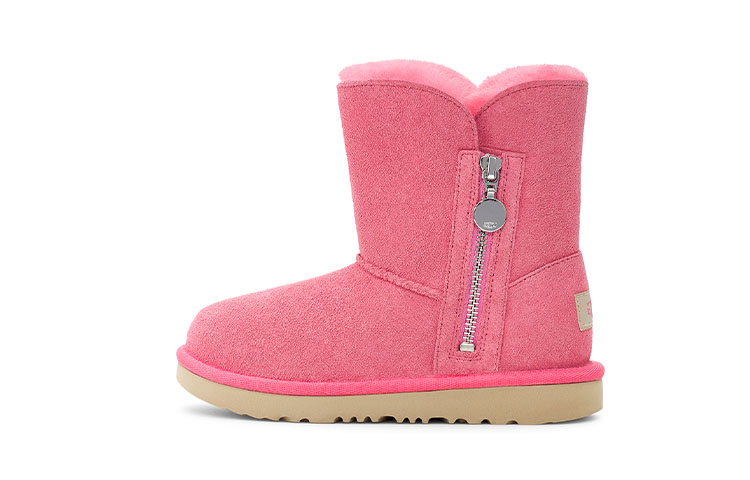 Детские сапоги UGG Bailey Zip Short (розовые)