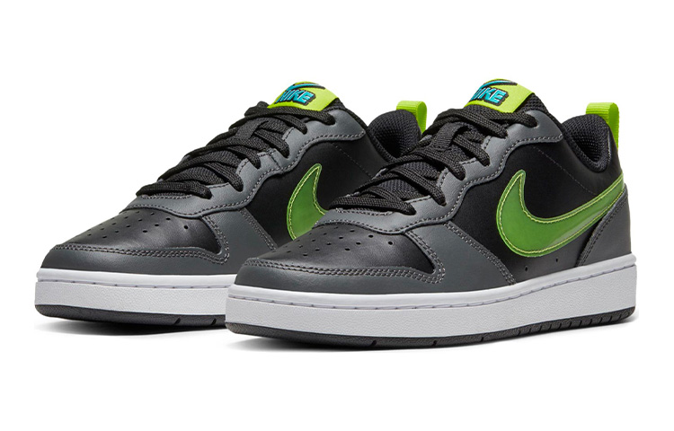 Кроссовки Nike NikeCourt Borough Low 2 GS (серо-зеленые) — Серый / зелёный — фото 3