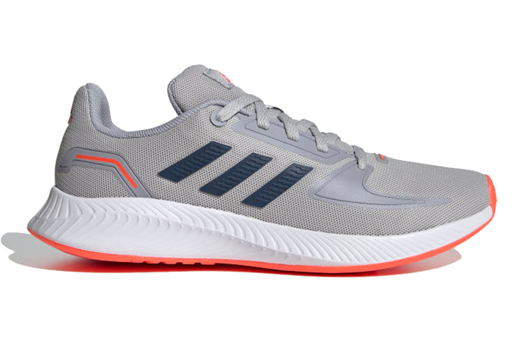 Кеды adidas neo Runfalcon 2.0 K (серо-сине-оранжевые) — фото 3