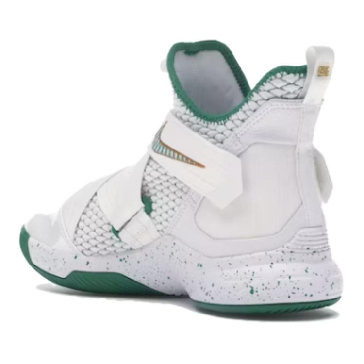 Кроссовки Nike NikeLebron 12 Soldier GS (бело-зеленые) — Белыйзелёный — фото 3