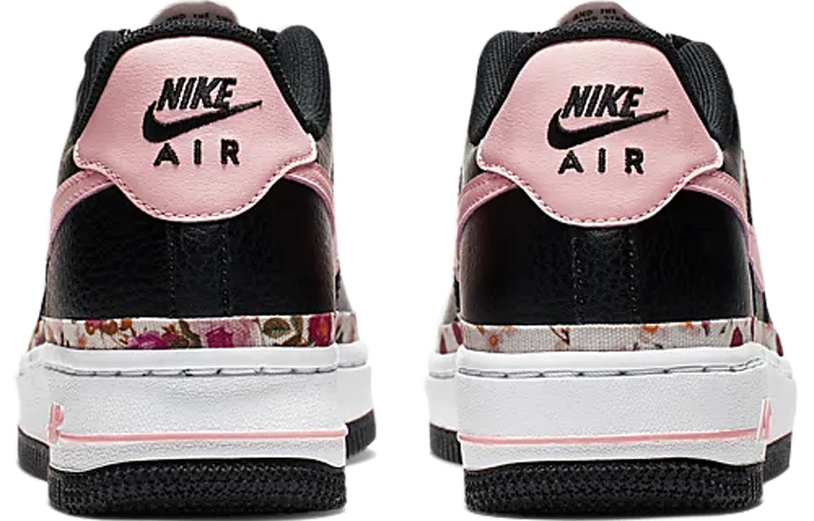 Кеды Nike Air Force 1 Vintage Floral "pink Tint" GS (черно-розовые) — фото 6