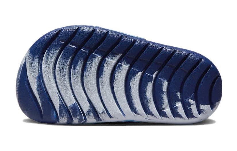 Детские шлепанцы Nike Kawa (сине-черные) — Синийчёрный — фото 6