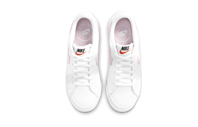 Кеды Nike NikeCourt Legacy (бело-розовые) — 白/淡粉 — фото 5