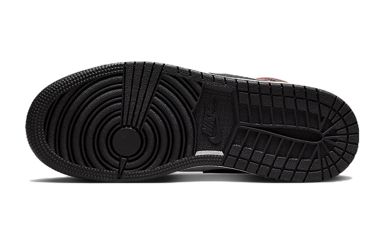 Кроссовки Jordan JordanAir Jordan 1 Mid Wear-Away GS (красный / белый / черный) — Красный / белый / чёрный — фото 6
