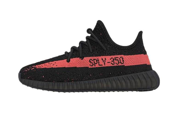 Кроссовки adidas originals Yeezy Boost 350 V2 Core Black Red (черно-розовые)