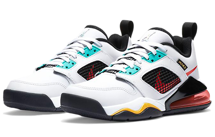 Унисекс кроссовки Jordan Mars 270 Low (бело-зелено-оранжевый) — фото 5