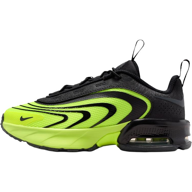 Детские кроссовки Nike Air Max Fire (черно-зеленые)