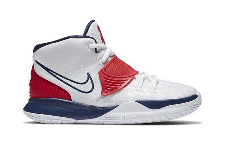 Детские кроссовки Nike Kyrie 6 “USA” (белый, синий, красный) — Белыйсинийкрасный — фото 4