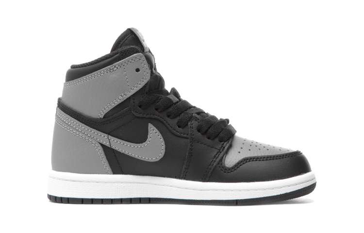 Кроссовки Jordan Air Jordan 1 (черно-серые) — Чёрный / серый — фото 3