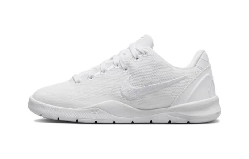 Nike Kobe 8 Protro \"Halo\" Kobe 8 ZK8 pure white low-top children's basketball shoes children's style