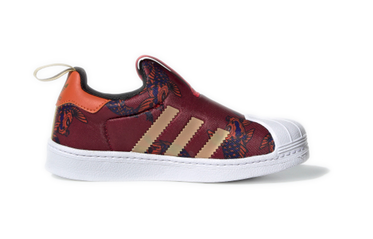 Детские кеды adidas originals SUPERSTAR 360 C (красный) — Красный / оранжевый / золотой — фото 4