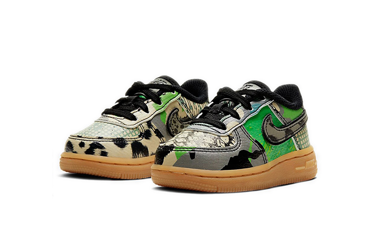 Детские кроссовки Nike Air Force 1 QS City of Dreams (зеленый) — Зелёный — фото 4