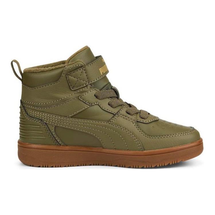 Детские кеды PUMA Rebound Rugged V (зеленые) — Зелёный — фото 3