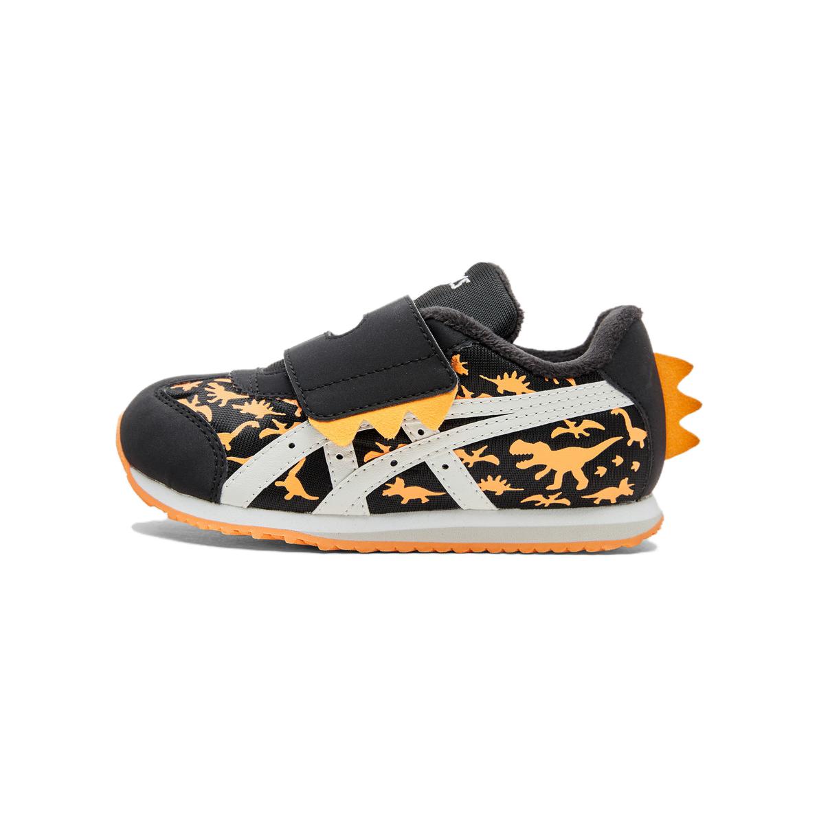 ASICS Suku2 series IDAHO ASICS soft sole, comfortable and fit to the foot, light and steady growth, foot protection, anti-collision, anti-kick, wear-resistant and breathable, low-top toddler shoes, orange and black, infants and young children