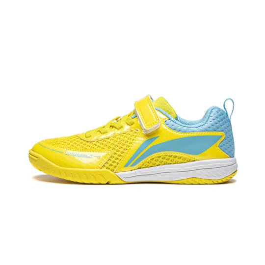 Li Ning YOUNG Kirin 3.0 Mesh Cushioning Breathable Low top Kids' Training Shoes Yellow Blue Unisex