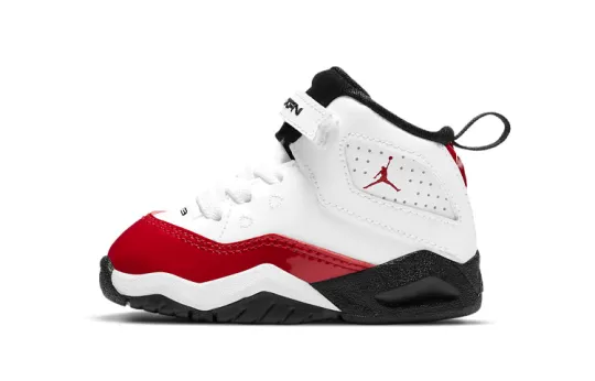 Jordan B'Loyal Cushioning, Wear Resistant High top Vintage Basketball Shoes White Red Black Infant And Toddler