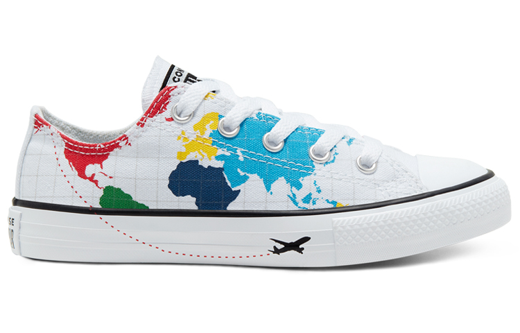 Детские кеды Converse Chuck Taylor All Star (бело-сине-красные) — Белый / синий / красный — фото 2