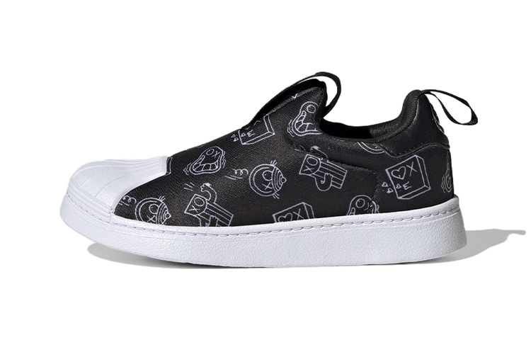 Детские кеды LEGO x adidas originals SUPERSTAR 360 (черно-белые)