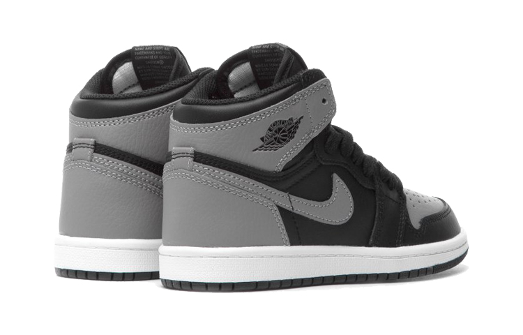 Кроссовки Jordan Air Jordan 1 (черно-серые) — Чёрный / серый — фото 5
