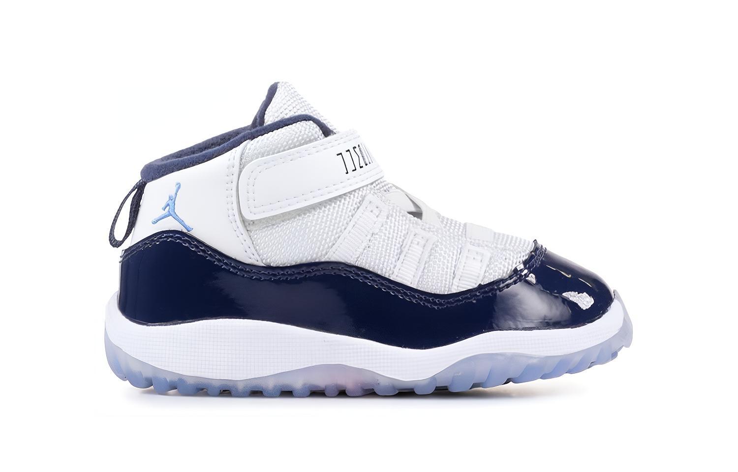 Детские кроссовки Jordan Air Jordan 11 Retro "UNC Win Like 82" (бело-синий) — Белый / синий — фото 3