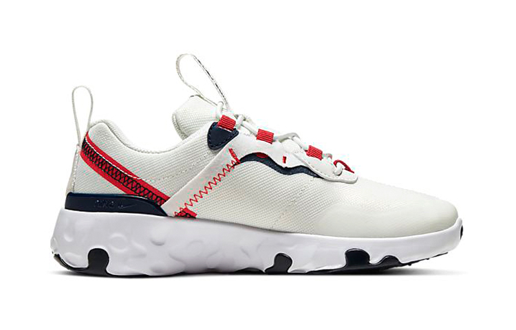 Кроссовки Nike React Element 55 (бело-сине-красные) — фото 4