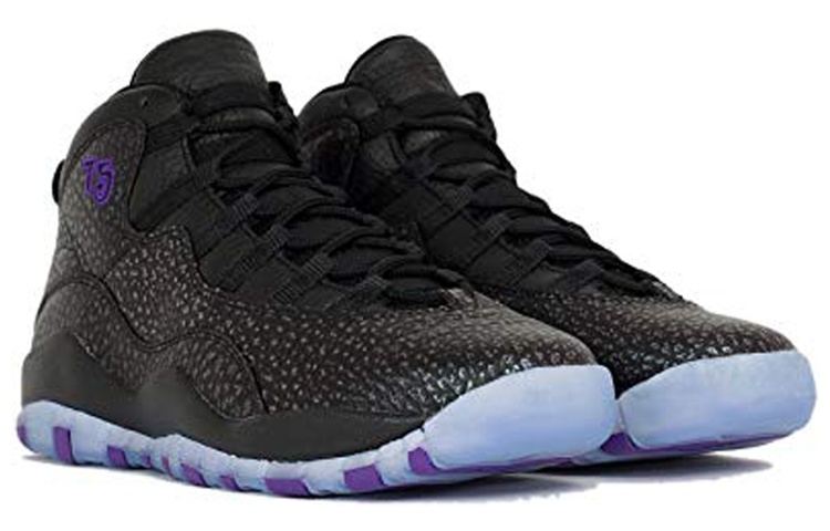 Кроссовки Jordan Air Jordan 10 Retro Paris GS (черно-фиолетовые) — Чёрный / фиолетовый / чёрный — фото 4