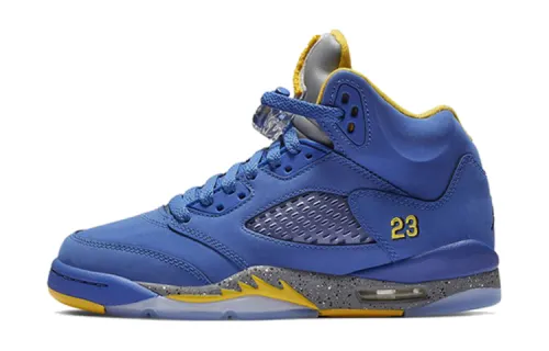 Jordan Air Jordan 5 JSP Laney High School GS non-slip shock-absorbing wear-resistant high-top retro basketball shoes royal blue same style for men and women