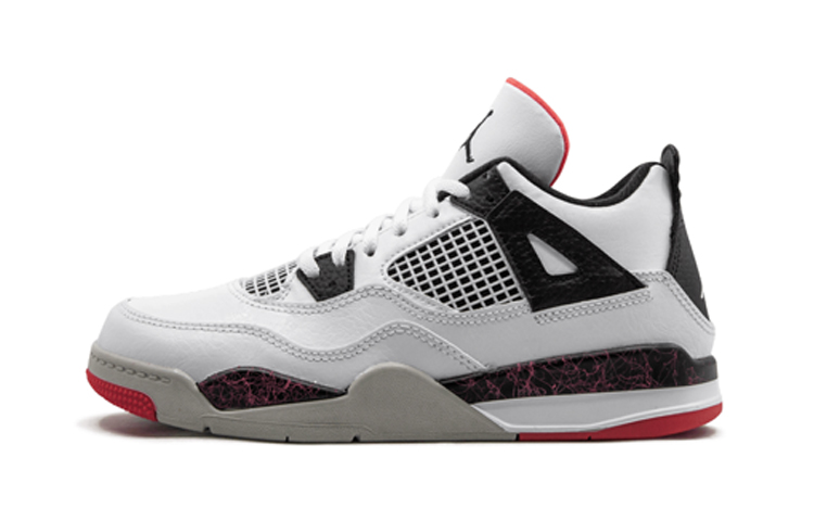 Детские кроссовки Jordan Air Jordan 4 hot lava (черно-белые)