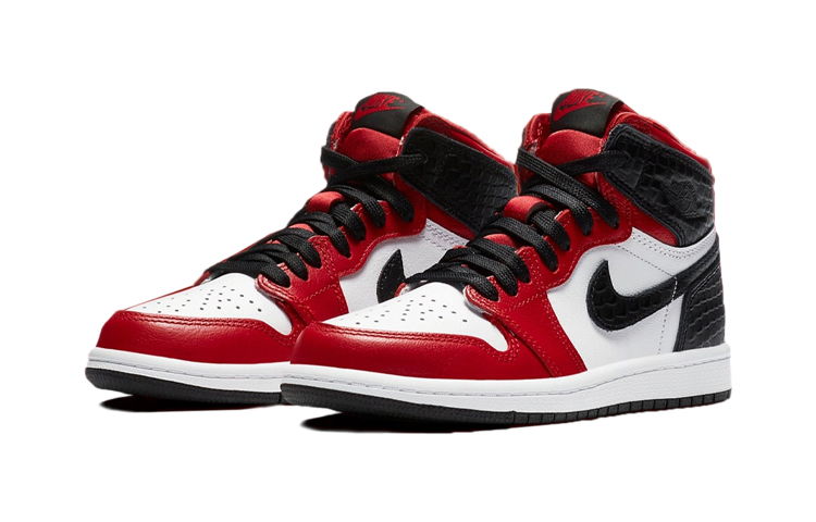 Детские кроссовки Jordan Air Jordan 1 Retro High OG Satin Red (красные) — 缎红 — фото 5