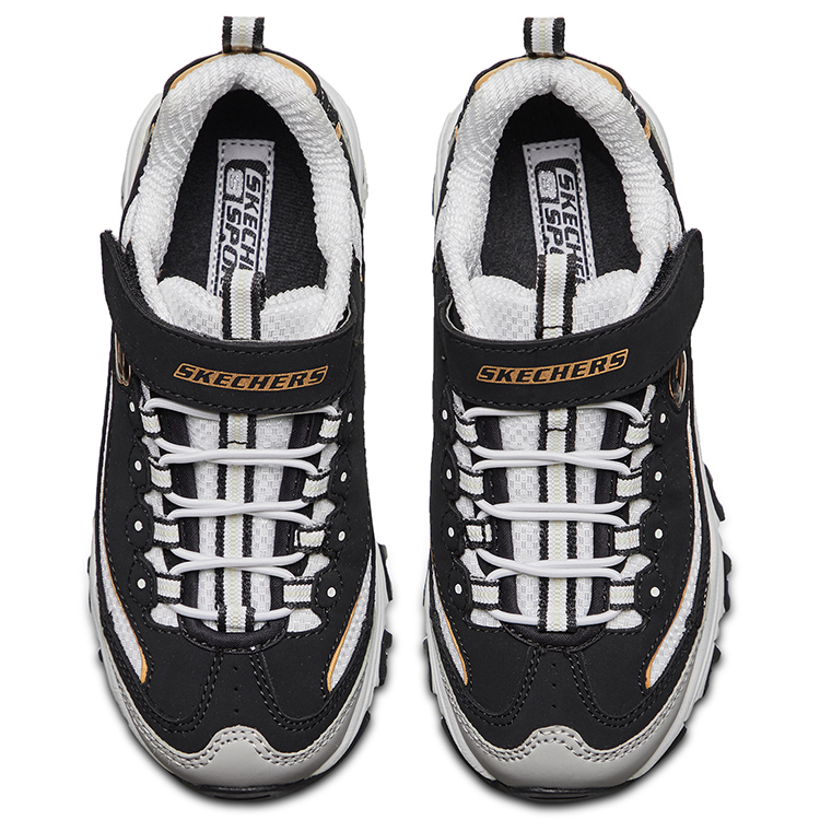 Детские кроссовки Skechers (черно-золотые) — фото 5