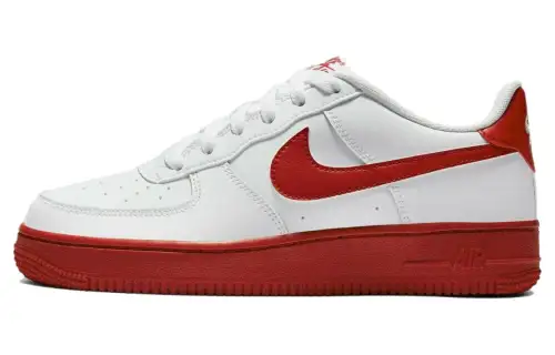 Nike Air Force 1 Low White Red Midsole GS