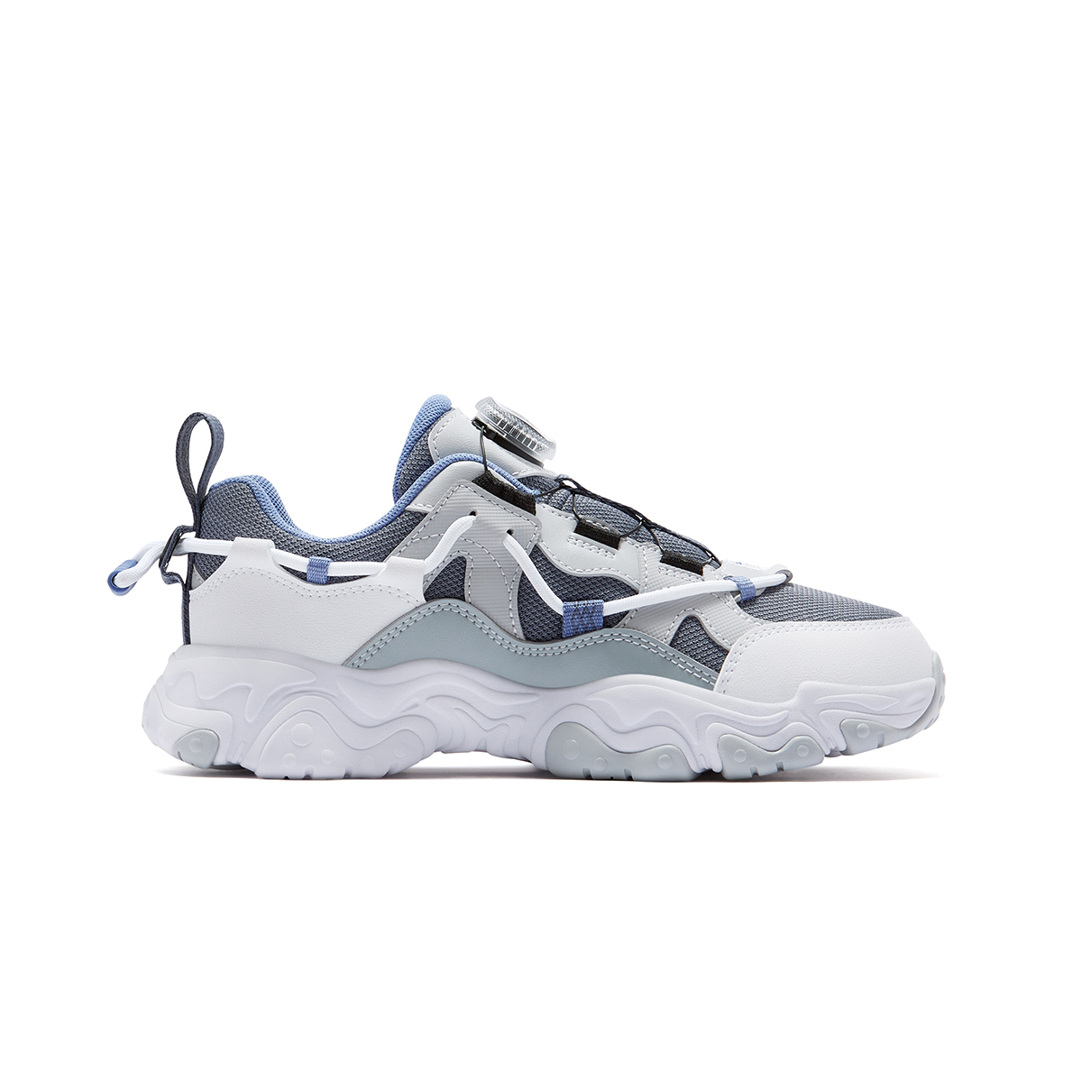Детские кроссовки Fila KIDSHeritage-FHT Fluid 5/5 (серые) — 阴霞紫/奶白 黑/太空银 黑/铁锈灰 福克斯顿灰蓝/月岩灰 — фото 12